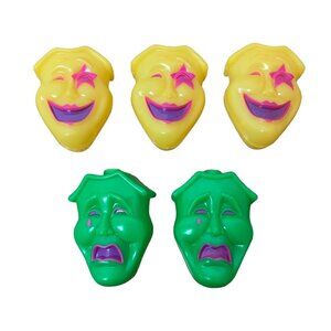 Fat Tuesday MARDI GRAS Comedy Tragedy Faces LIGHT COVERS Tiki Patio Blow Mold